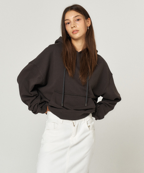 QUAFE(クアフェ)の「HEARTBREAKER HOODIE T-SHIRT(パーカー・レディース・チャコールグレー・FREE)」の3枚目の写真