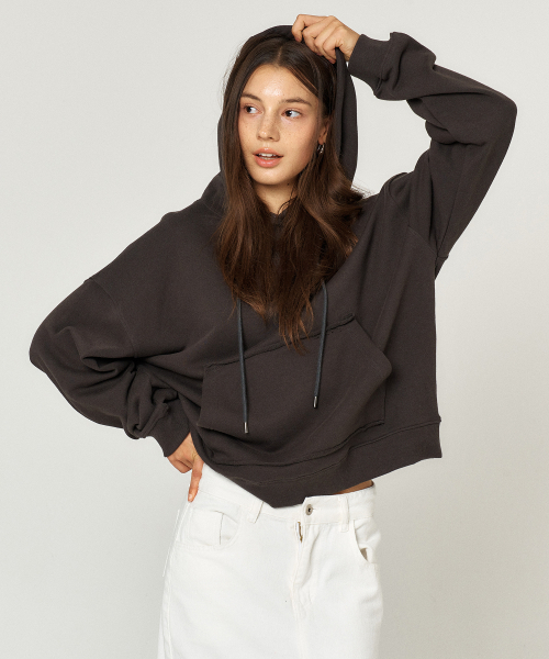 QUAFE(クアフェ)の「HEARTBREAKER HOODIE T-SHIRT(パーカー・レディース・チャコールグレー・FREE)」の7枚目の写真