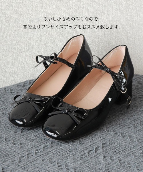 Miniministore（ミニミニストア）の「リボン バレエパンプス 美脚ヒール（パンプス・レディース・ブラック/シルバー・25cm/24.5cm/24.0cm/23.5cm/23.0cm/22.5cm）」の14枚目の写真