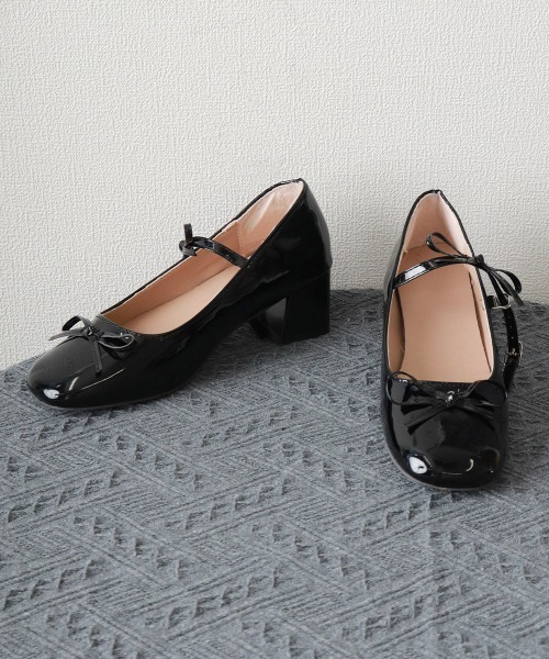 Miniministore（ミニミニストア）の「リボン バレエパンプス 美脚ヒール（パンプス・レディース・ブラック/シルバー・25cm/24.5cm/24.0cm/23.5cm/23.0cm/22.5cm）」の15枚目の写真