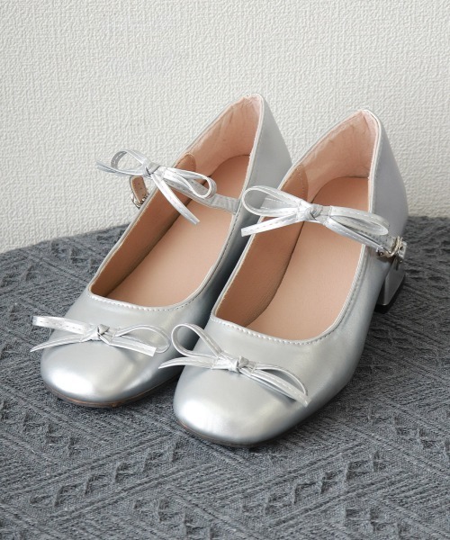 Miniministore（ミニミニストア）の「リボン バレエパンプス 美脚ヒール（パンプス・レディース・ブラック/シルバー・25cm/24.5cm/24.0cm/23.5cm/23.0cm/22.5cm）」の16枚目の写真