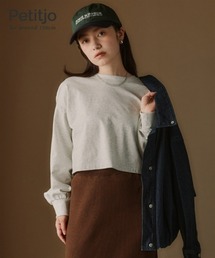 小さいサイズ ショート丈ロングスリーブTシャツ 低身長さん・小柄女性