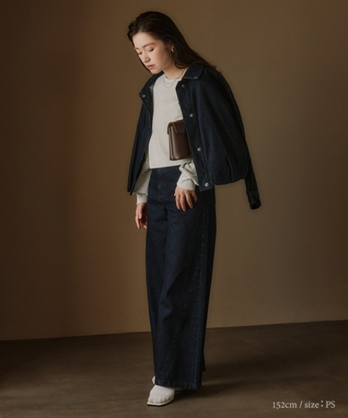 Petitjo(プッチージョ)の「小さいサイズ ショート丈ロングスリーブTシャツ 低身長さん・小柄女性(Tシャツ/カットソー・レディース・杢グレー/ブラック・XS-S/M-L)」の16枚目の写真