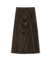 VELVET SHIRRING SKIRT (2color,2size)