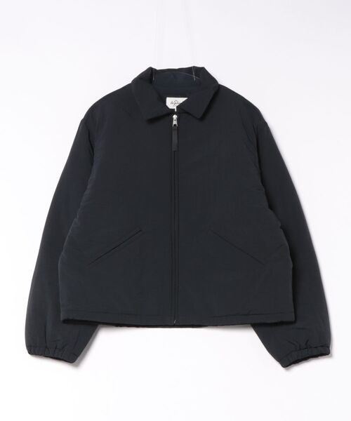 LE GLAZIK（ルグラジック）の「LE GLAZIK | ナイロンタッサー ジップジャケット WOMEN（ナイロンジャケット・レディース・ベージュ/ブラック・36）」の2枚目の写真