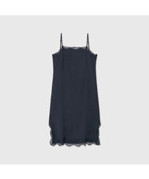 キュプラレーススリップワンピース_ネイビー / CUPRA LACE SLIP ONE PIECE_NAVY