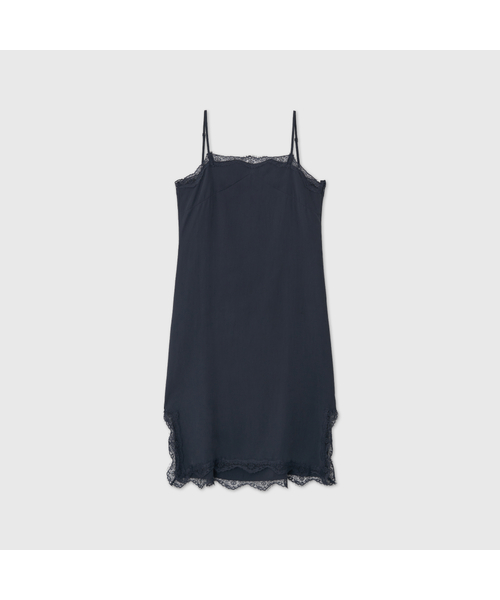 LOOKAST(ルックキャスト)の「キュプラレーススリップワンピース_ネイビー / CUPRA LACE SLIP ONE PIECE_NAVY(ワンピース・レディース・ネイビー・SMALL/MEDIUM)」の1枚目の写真