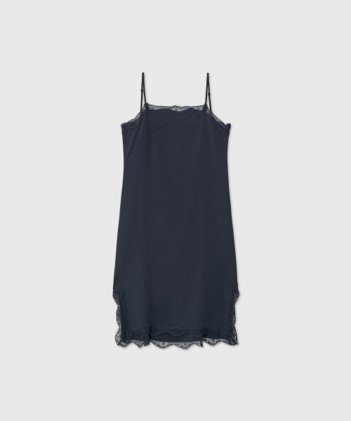 LOOKAST(ルックキャスト)の「キュプラレーススリップワンピース_ネイビー / CUPRA LACE SLIP ONE PIECE_NAVY(ワンピース・レディース・ネイビー・SMALL/MEDIUM)」の3枚目の写真