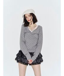 jouetie | レースドッキングドットカットソー(Tシャツ/カットソー)