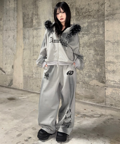 A'gem（エージェム）の「A'GEM/9 × .kom 『A'gem/エージェム』ファー付ジップアップパーカー（パーカー・レディース・チャコールグレー/ピンク/ブラック・FREE）」の18枚目の写真