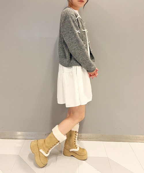 attagirl(アタガール)の「厚底ファーレースアップブーツ(ブーツ・レディース・ブラック系その他/ブラウン系その他/ベージュ系その他・L/S/M/LL)」の12枚目の写真