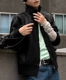 Chikashitsu +（チカシツプラス）の「【Chikashitsu +】cropped high neck blouson / 【チカシツプラス】クロップドハイネックブルゾン（ブルゾン）」