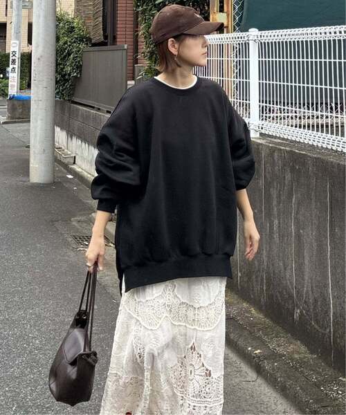 notch.(ノッチ)の「【notch. by KR 】裏起毛ビッグスウェット(スウェット・レディース・グレー/レッド/オフホワイト/ネイビー/ブラック/ピンク・M)」の8枚目の写真
