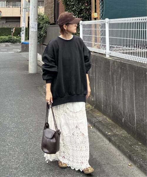 notch.(ノッチ)の「【notch. by KR 】裏起毛ビッグスウェット(スウェット・レディース・グレー/レッド/オフホワイト/ネイビー/ブラック/ピンク・M)」の9枚目の写真
