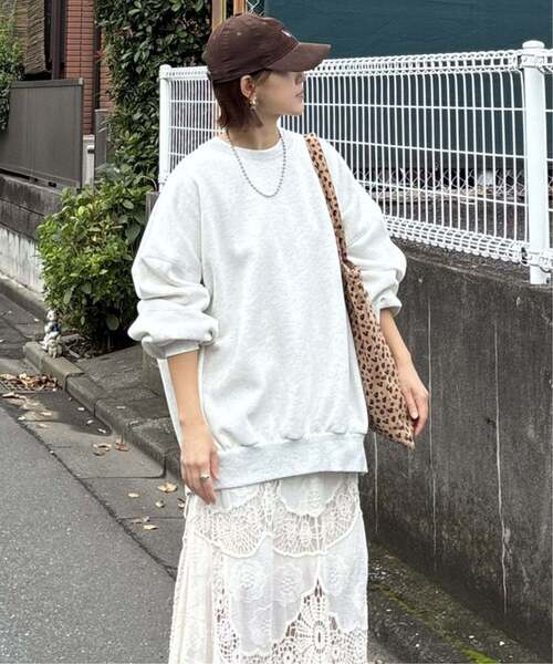 notch.(ノッチ)の「【notch. by KR 】裏起毛ビッグスウェット(スウェット・レディース・グレー/レッド/オフホワイト/ネイビー/ブラック/ピンク・M)」の20枚目の写真