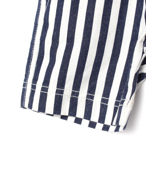 RUGGEDWORKS（ラゲッドワークス）の「ストライプハーフパンツ（デニムパンツ・キッズ・ネイビー/ブルー・120cm/110cm/100cm/80ｃｍ/130cm/140cm/90cm）」の7枚目の写真
