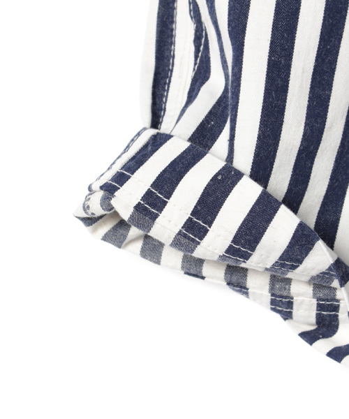 RUGGEDWORKS（ラゲッドワークス）の「ストライプハーフパンツ（デニムパンツ・キッズ・ネイビー/ブルー・120cm/110cm/100cm/80ｃｍ/130cm/140cm/90cm）」の9枚目の写真