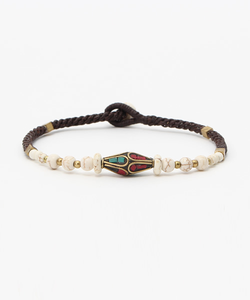 チャイハネ（チャイハネ）の「【チャイハネ】チベーノMEN'Sアンクレット（アンクレット・メンズ・キナリ/ブラウン/グレー・FREE）」の3枚目の写真