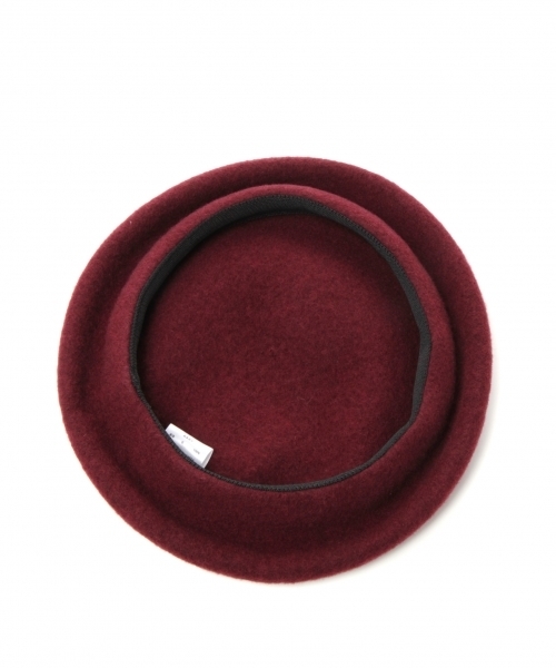 HARE(ハレ)の「フェルトベレー(HARE)(ハンチング/ベレー帽・メンズ・ボルドー/ブラック・ONE SIZE)」の6枚目の写真