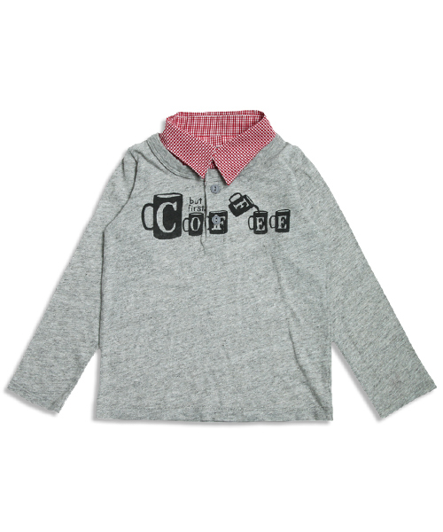 BREEZE（ブリーズ）の「ネット限定 COFFEE レイヤードTシャツ（Tシャツ/カットソー・キッズ・キナリ/グレー/ネイビー・90/100/120/95/130/110/140/80）」の17枚目の写真