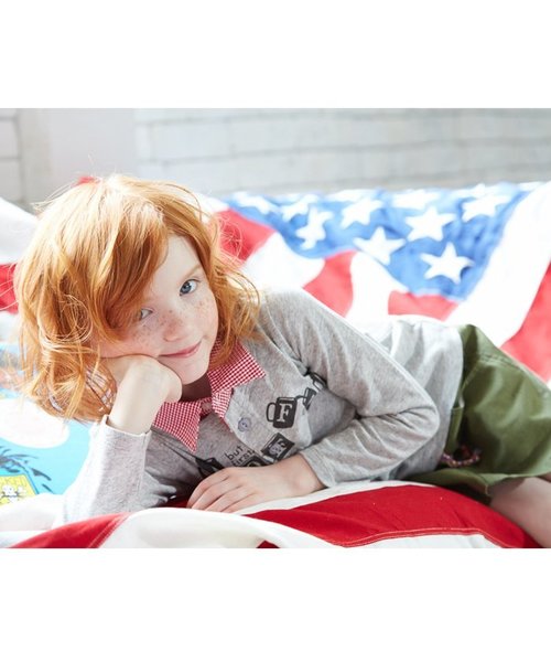 BREEZE（ブリーズ）の「ネット限定 COFFEE レイヤードTシャツ（Tシャツ/カットソー・キッズ・キナリ/グレー/ネイビー・90/100/120/95/130/110/140/80）」の8枚目の写真