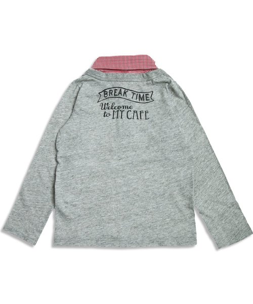 BREEZE（ブリーズ）の「ネット限定 COFFEE レイヤードTシャツ（Tシャツ/カットソー・キッズ・キナリ/グレー/ネイビー・90/100/120/95/130/110/140/80）」の12枚目の写真