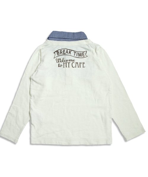 BREEZE（ブリーズ）の「ネット限定 COFFEE レイヤードTシャツ（Tシャツ/カットソー・キッズ・キナリ/グレー/ネイビー・90/100/120/95/130/110/140/80）」の21枚目の写真