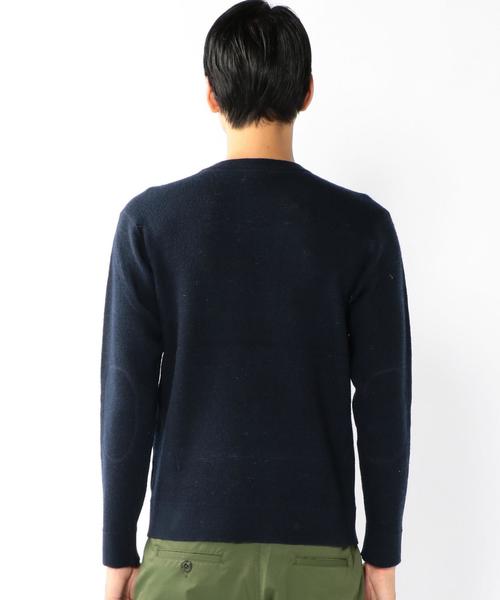 coen（コーエン）の「ウールナイロンクルーネックニット（ニット/セーター・メンズ・オフホワイト/ネイビー・MEDIUM/LARGE/SMALL/X-LARGE）」の7枚目の写真