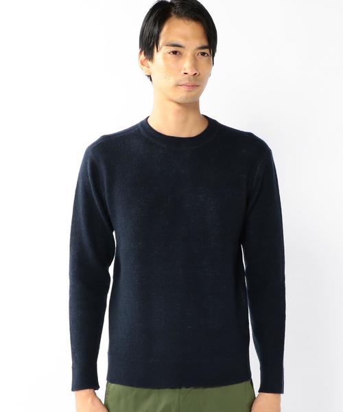 coen（コーエン）の「ウールナイロンクルーネックニット（ニット/セーター・メンズ・オフホワイト/ネイビー・MEDIUM/LARGE/SMALL/X-LARGE）」の8枚目の写真