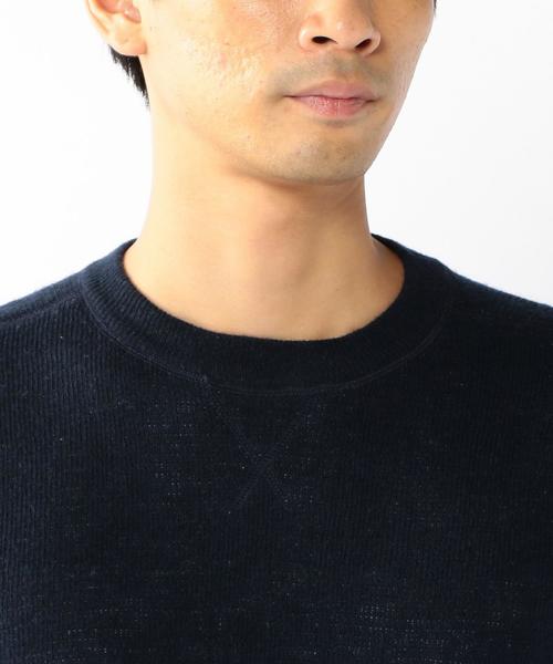 coen（コーエン）の「ウールナイロンクルーネックニット（ニット/セーター・メンズ・オフホワイト/ネイビー・MEDIUM/LARGE/SMALL/X-LARGE）」の11枚目の写真