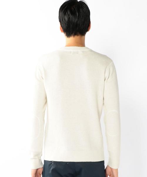 coen（コーエン）の「ウールナイロンクルーネックニット（ニット/セーター・メンズ・オフホワイト/ネイビー・MEDIUM/LARGE/SMALL/X-LARGE）」の9枚目の写真