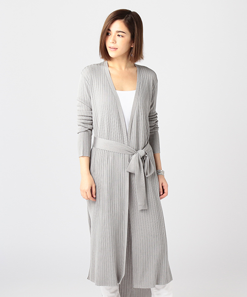 ESTNATION(エストネーション)の「ESTNATION ロングカーディガン(カーディガン/ボレロ・レディース・ライトグレー/ライトベージュ/ネイビー・38)」の15枚目の写真