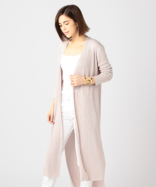 ESTNATION(エストネーション)の「ESTNATION ロングカーディガン(カーディガン/ボレロ・レディース・ライトグレー/ライトベージュ/ネイビー・38)」の10枚目の写真