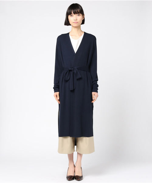 ESTNATION(エストネーション)の「ESTNATION ロングカーディガン(カーディガン/ボレロ・レディース・ライトグレー/ライトベージュ/ネイビー・38)」の4枚目の写真