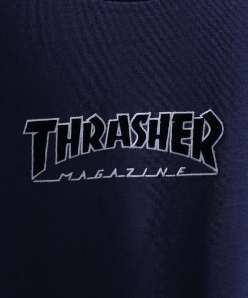 THRASHER(スラッシャー)の「【別注】 <THRASHER> LOGO TEE/Tシャツ ◆(Tシャツ/カットソー・メンズ・ライラック/ネイビー/ホワイト・SMALL/LARGE/MEDIUM)」の6枚目の写真