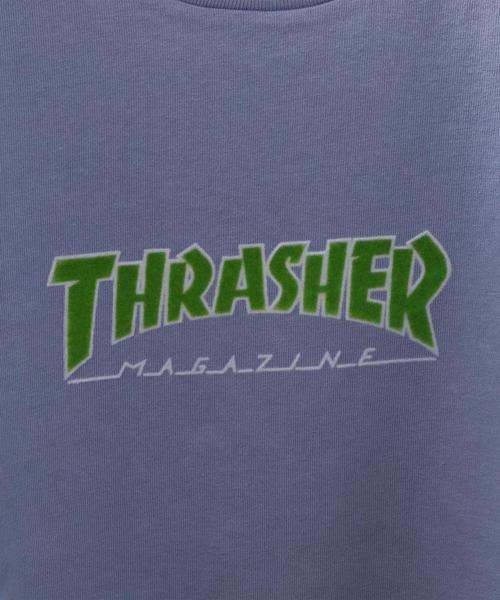 THRASHER(スラッシャー)の「【別注】 <THRASHER> LOGO TEE/Tシャツ ◆(Tシャツ/カットソー・メンズ・ライラック/ネイビー/ホワイト・SMALL/LARGE/MEDIUM)」の7枚目の写真