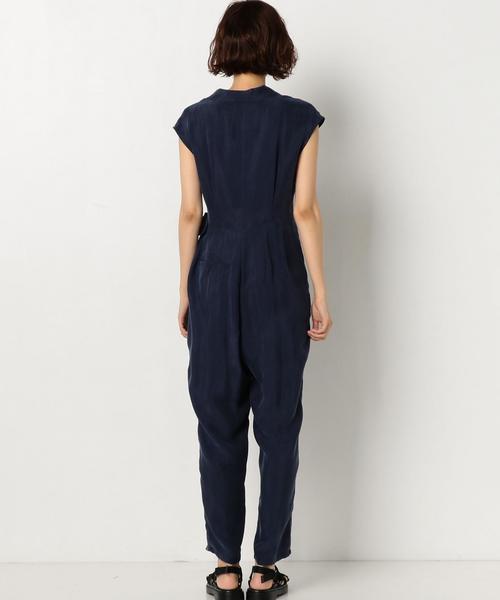 Another Edition(アナザーエディション)の「TWILLカシュクールオールインワン(つなぎ/オールインワン・レディース・ネイビー・MEDIUM/SMALL)」の2枚目の写真