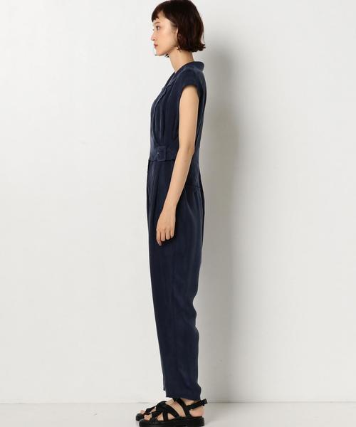 Another Edition(アナザーエディション)の「TWILLカシュクールオールインワン(つなぎ/オールインワン・レディース・ネイビー・MEDIUM/SMALL)」の4枚目の写真