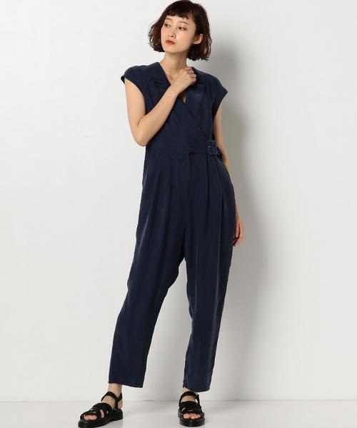Another Edition(アナザーエディション)の「TWILLカシュクールオールインワン(つなぎ/オールインワン・レディース・ネイビー・MEDIUM/SMALL)」の5枚目の写真