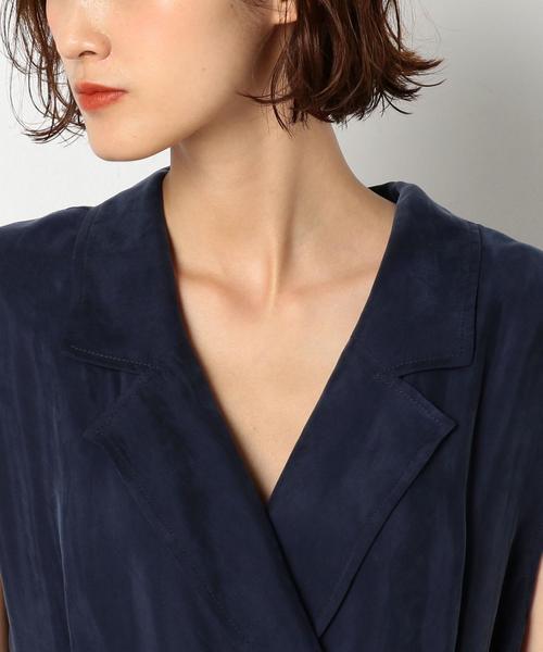 Another Edition(アナザーエディション)の「TWILLカシュクールオールインワン(つなぎ/オールインワン・レディース・ネイビー・MEDIUM/SMALL)」の8枚目の写真