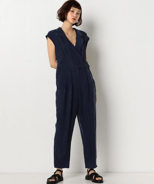 Another Edition(アナザーエディション)の「TWILLカシュクールオールインワン(つなぎ/オールインワン・レディース・ネイビー・MEDIUM/SMALL)」の7枚目の写真