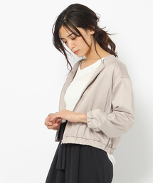 laboratory work | 【今使いたい！】ノーカラーサテンブルゾン(その他アウター)