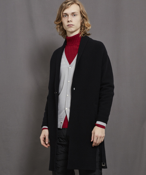 5351 POUR LES HOMMES(ゴーサンゴーイチプールオム)の「ウールセーブルロングカーディガン(その他アウター・メンズ・ブラック/グレー・46/48)」の2枚目の写真