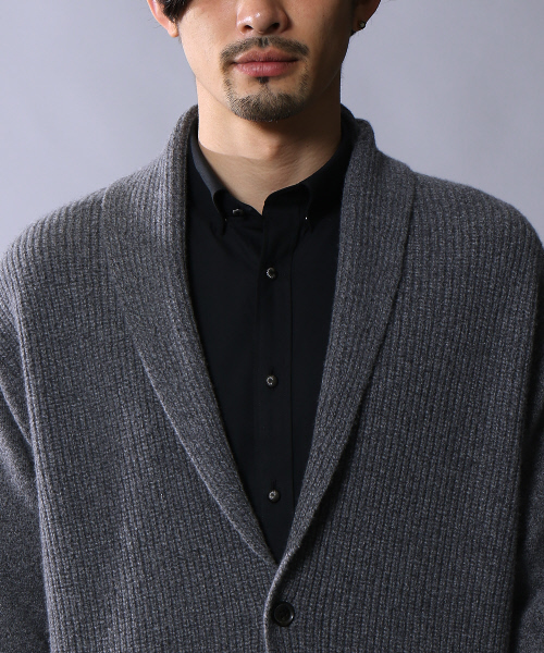 5351 POUR LES HOMMES(ゴーサンゴーイチプールオム)の「ウールセーブルロングカーディガン(その他アウター・メンズ・ブラック/グレー・46/48)」の3枚目の写真
