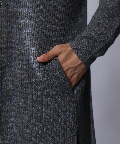 5351 POUR LES HOMMES(ゴーサンゴーイチプールオム)の「ウールセーブルロングカーディガン(その他アウター・メンズ・ブラック/グレー・46/48)」の5枚目の写真