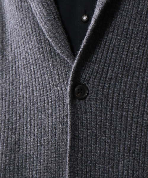 5351 POUR LES HOMMES(ゴーサンゴーイチプールオム)の「ウールセーブルロングカーディガン(その他アウター・メンズ・ブラック/グレー・46/48)」の9枚目の写真