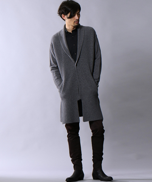 5351 POUR LES HOMMES(ゴーサンゴーイチプールオム)の「ウールセーブルロングカーディガン(その他アウター・メンズ・ブラック/グレー・46/48)」の11枚目の写真