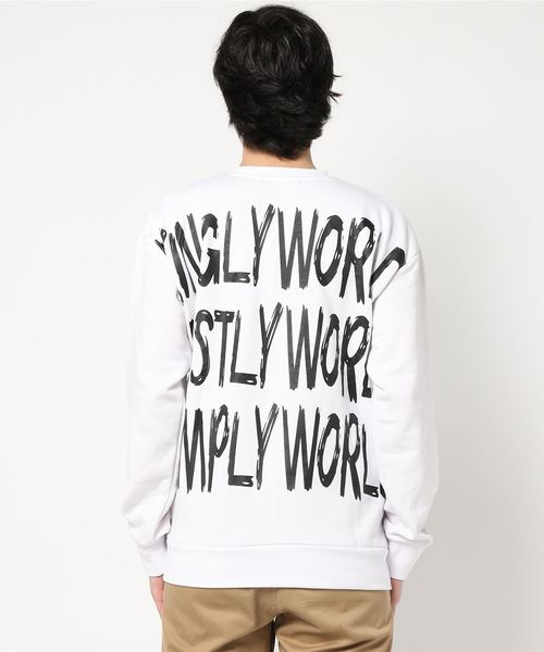 VENCEEXCHANGE（ヴァンスエクスチェンジ）の「裏起毛バックプリントビッグプルオーバー             （スウェット・メンズ・ブラック/ホワイト・MEDIUM/LARGE）」の3枚目の写真