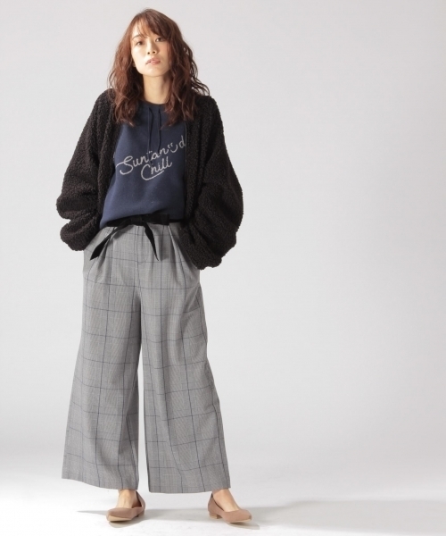 BAYFLOW（ベイフロー）の「BAYFLOW／チェックワイドパンツ　GP（その他パンツ・レディース・ネイビー/グレー/ベージュ・MEDIUM/SMALL）」の9枚目の写真