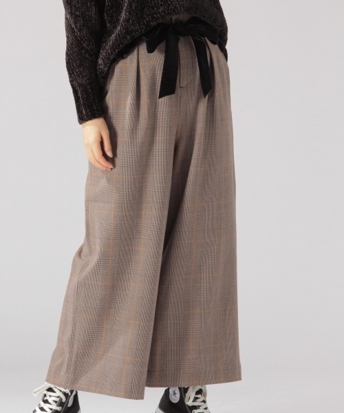 BAYFLOW（ベイフロー）の「BAYFLOW／チェックワイドパンツ　GP（その他パンツ・レディース・ネイビー/グレー/ベージュ・MEDIUM/SMALL）」の4枚目の写真